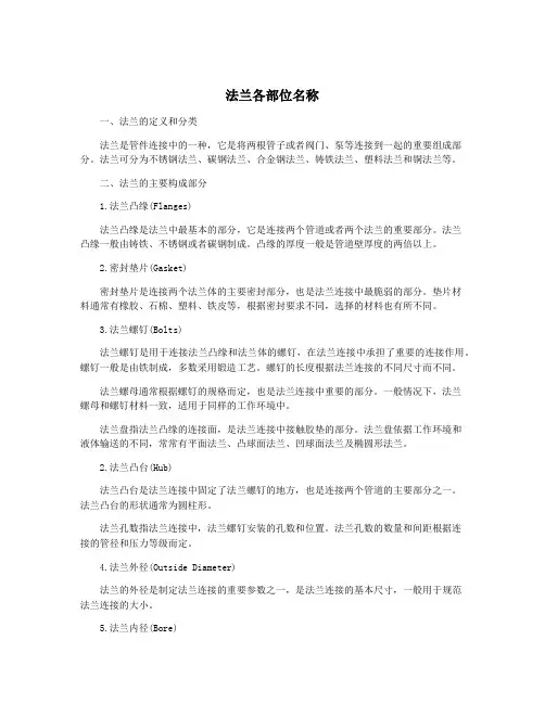 法兰各部位名称