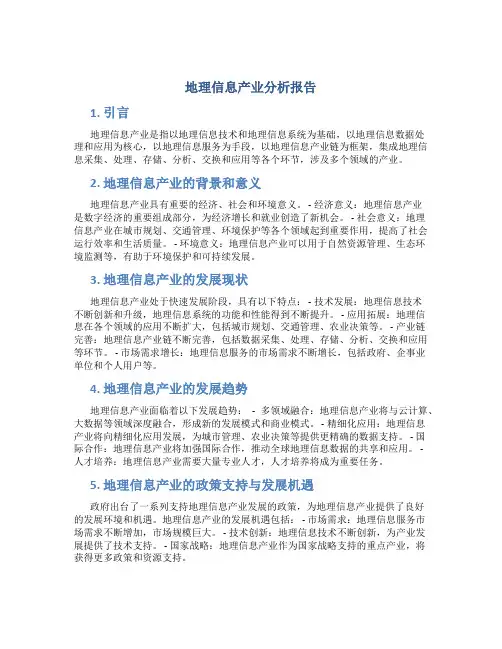 地理信息产业分析报告