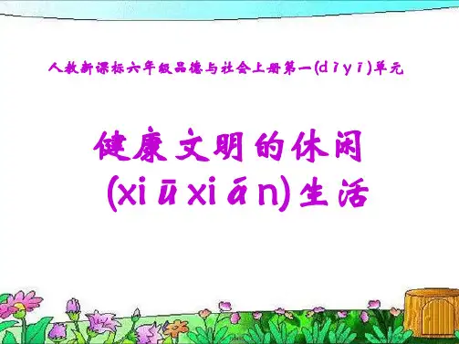《健康文明的休闲生活》走向文明PPT课件5