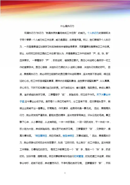 什么是执行力