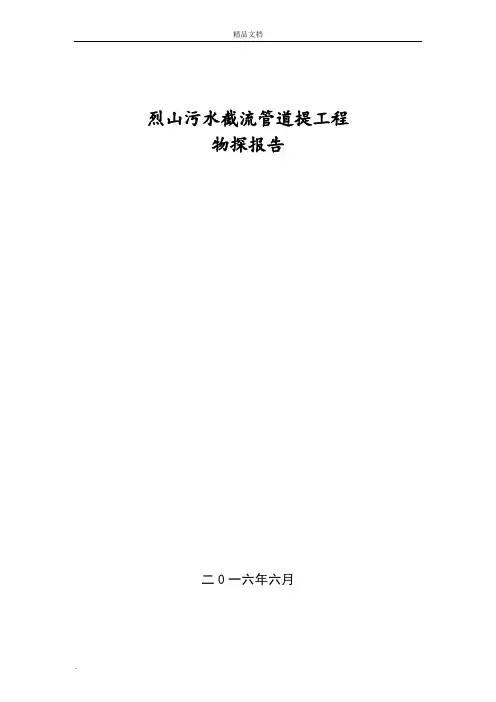 高密度电法工作报告