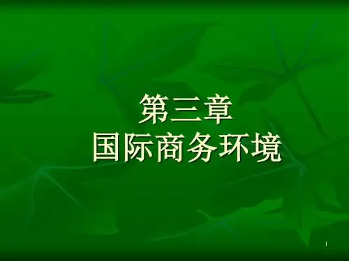 国际商务环境ppt课件