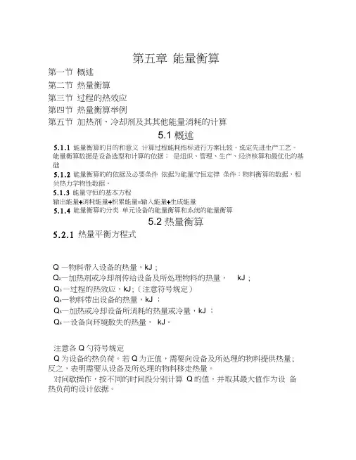 第五章能量衡算