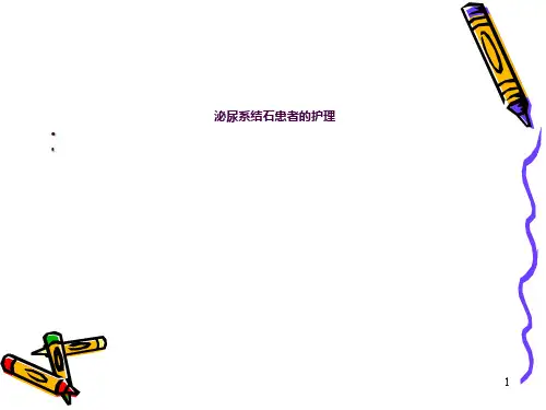 泌尿系结石病人的护理ppt课件