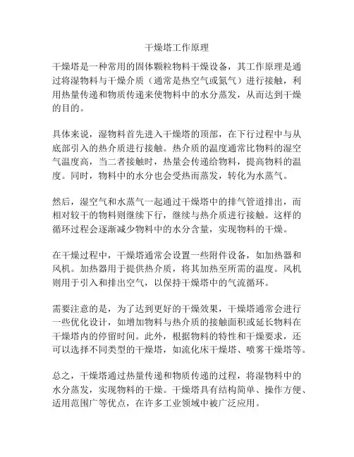 干燥塔工作原理