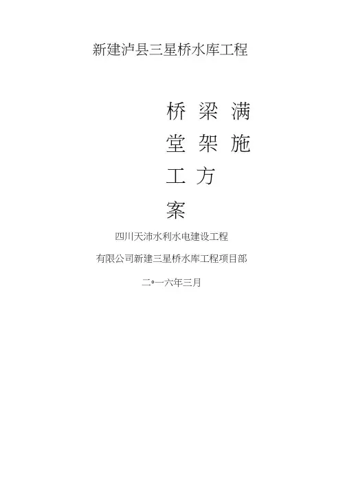 桥满堂支架施工方案