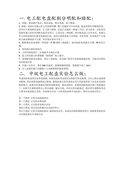 电工配盘
