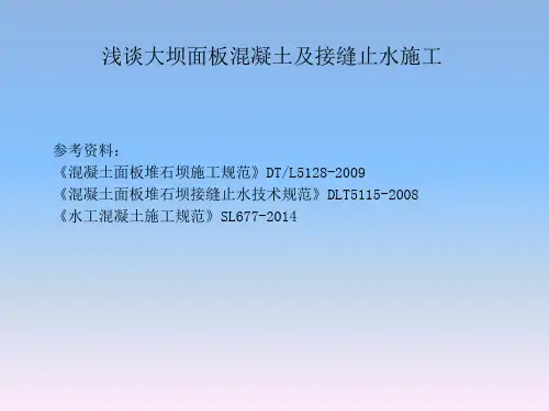 浅谈面板混凝土及接缝止水施工