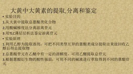 大黄中大黄素的提取