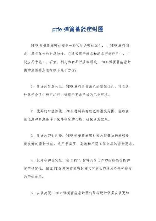 ptfe弹簧蓄能密封圈