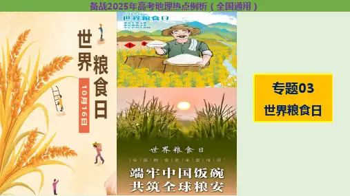 2025年高考地理热点例析(全国通用)世界粮食日(课件)
