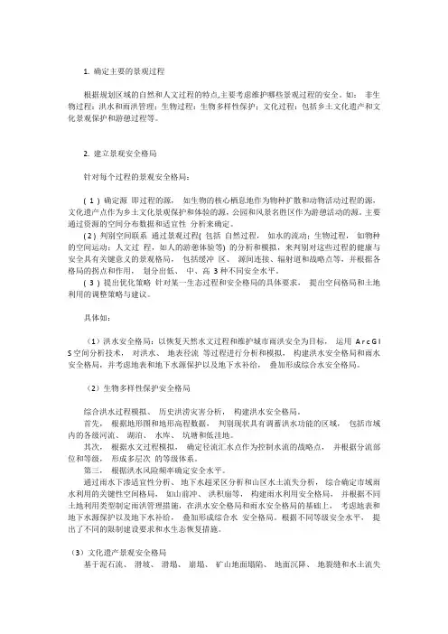 景观安全格局的建立流程