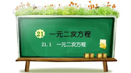 人教版2020-2021学年九年级数学上册21.1 一元二次方程公开课课件