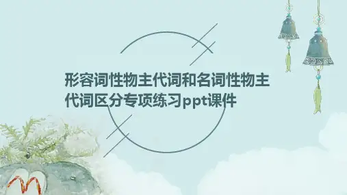 形容词性物主代词和名词性物主代词区分专项练习课件