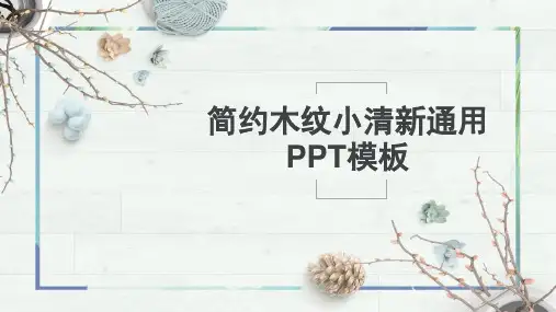 简约木纹小清新通用PPT模板