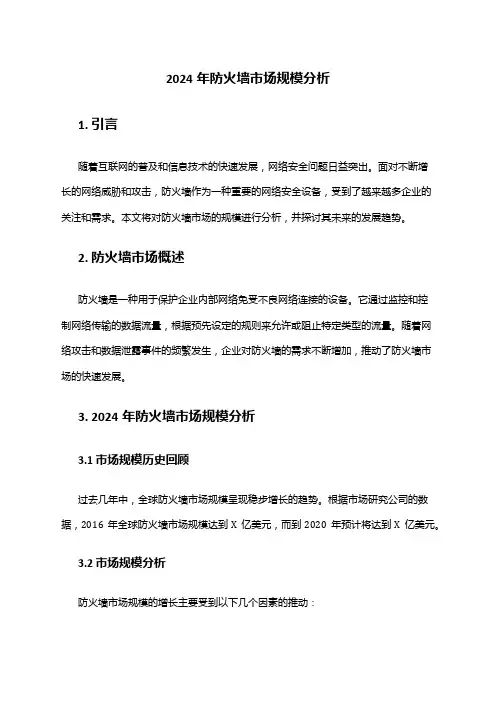 2024年防火墙市场规模分析