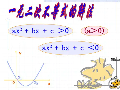 一元二次不等式的解精选教学PPT课件 (1)