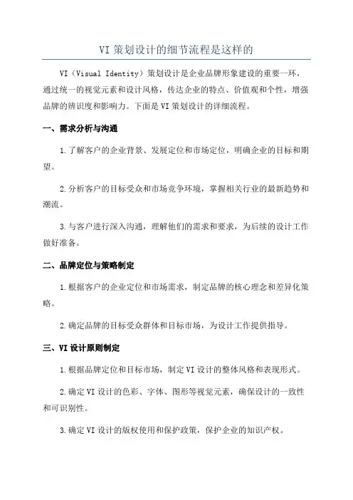VI策划设计的细节流程是这样的