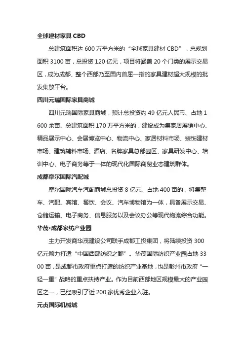 成都九大专业市场