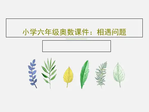 小学六年级奥数课件：相遇问题共24页文档