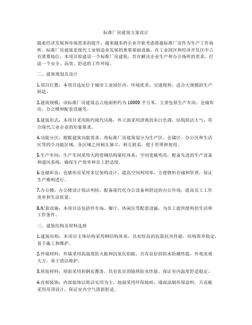 如何做标准厂房建筑方案设计