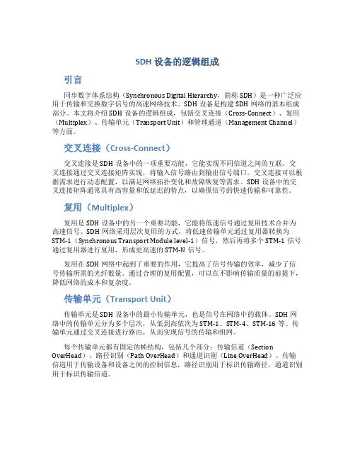 SDH设备的逻辑组成