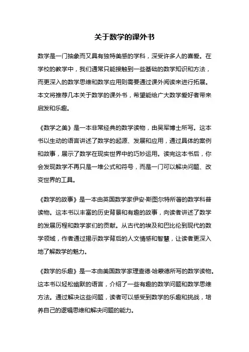 关于数学的课外书