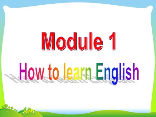 外研版八年级英语上册Module 1 Unit 1 优质课课件