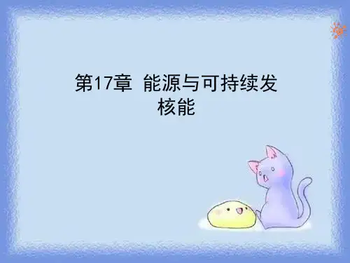人教版物理九年《能源与可持续发展》(核能)