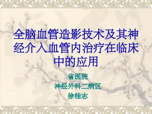 全脑血管造影技术PPT课件