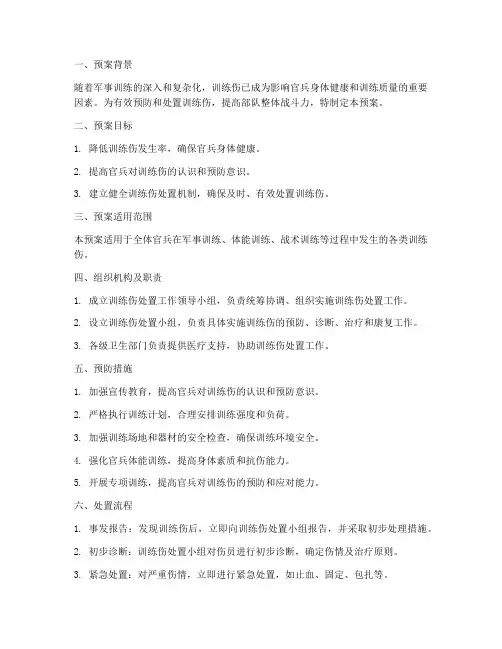 训练伤处置预案