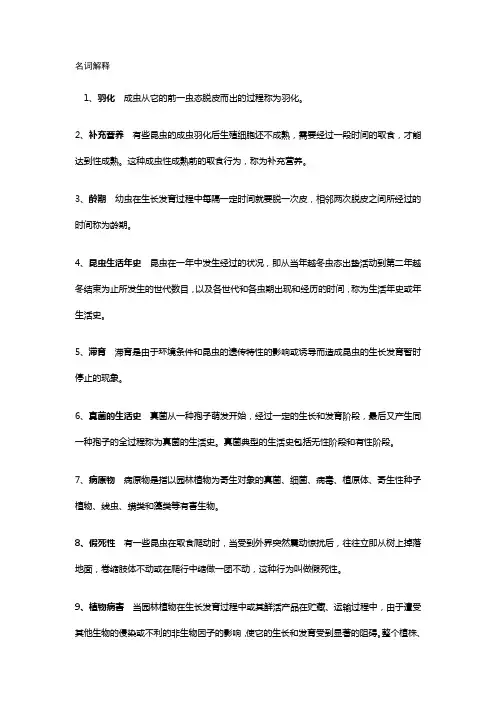 昆虫病虫害