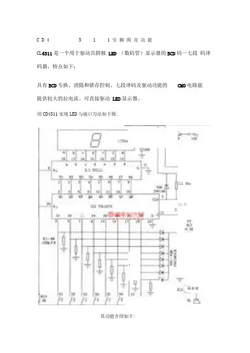 CD引脚图及功能文档