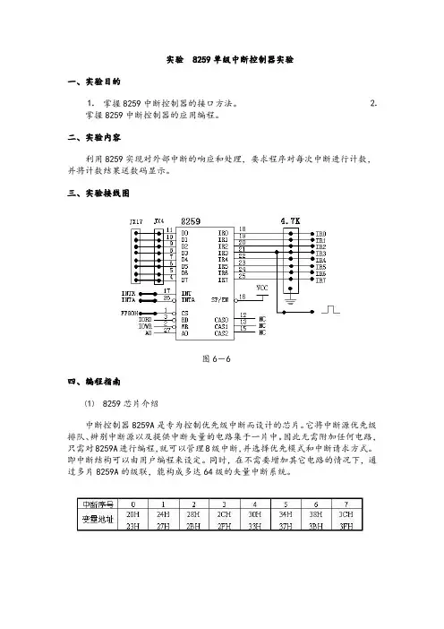 8259A中断实验