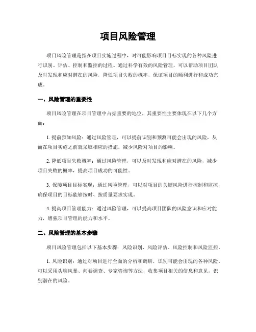项目风险管理
