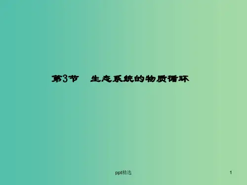 高中生物 5.3生态系统的物质循环课件 新人教版必修3