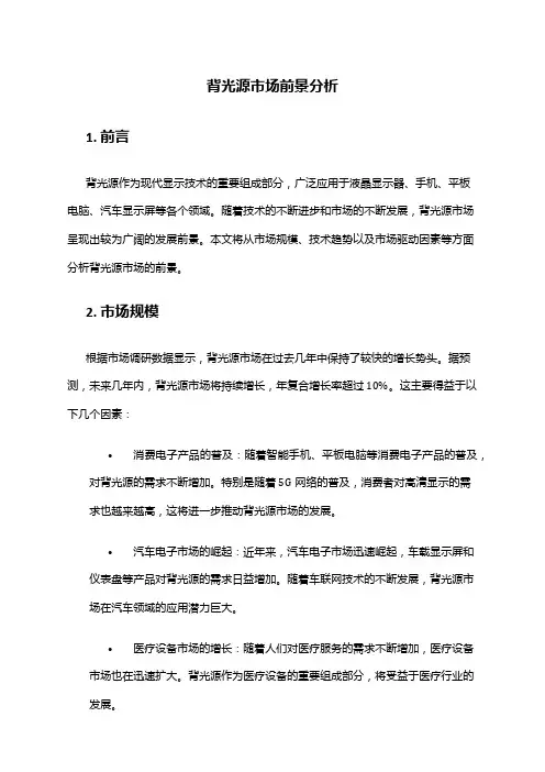 2024年背光源市场前景分析