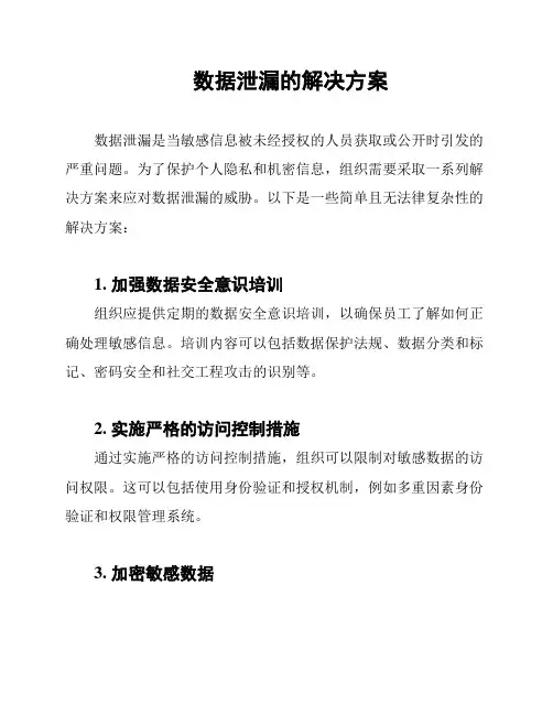 数据泄漏的解决方案