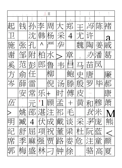 百家姓楷书字帖