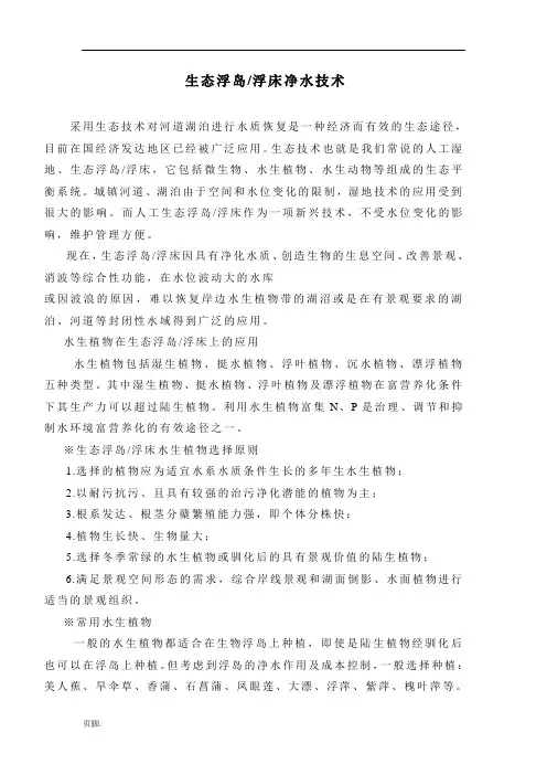 人工生态浮岛浮床