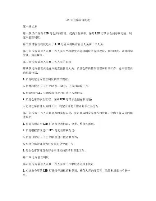 led灯仓库管理制度