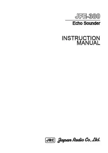 ECHO SOUNDER JFE-380 操作手册
