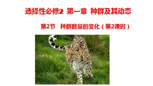 【课件】种群数量的变化第2课时课件2022-2023学年高二上学期生物人教版选择性必修2
