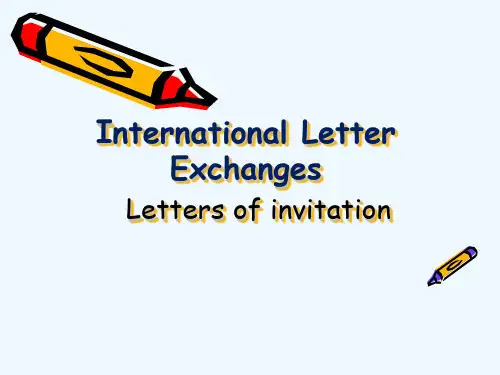 国际学术交流英语邀请函Lettersofinvitation