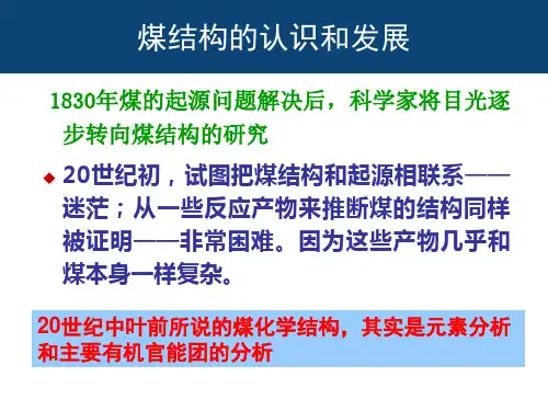 煤的结构模型ppt课件