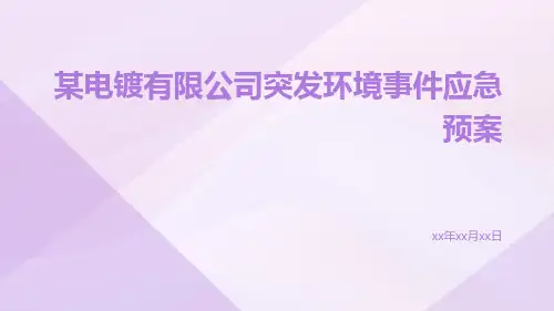 某电镀有限公司突发环境事件应急预案