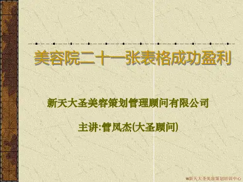 美容院成功盈利的21张表格.pptx