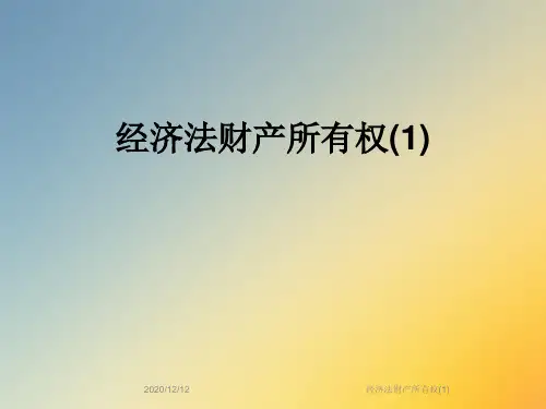 经济法财产所有权(1)