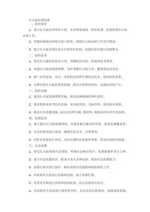 红火蚁治理标准