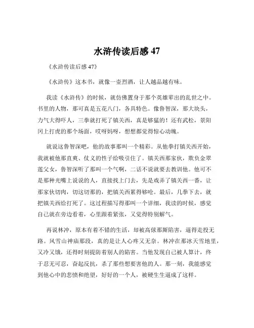 水浒传读后感47